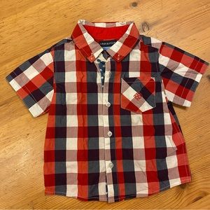 Andy & Evan plaid short sleeve shirt